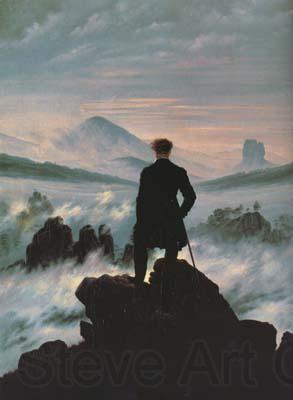 Caspar David Friedrich Wanderer above the Sea of Fog (mk10) Germany oil painting art